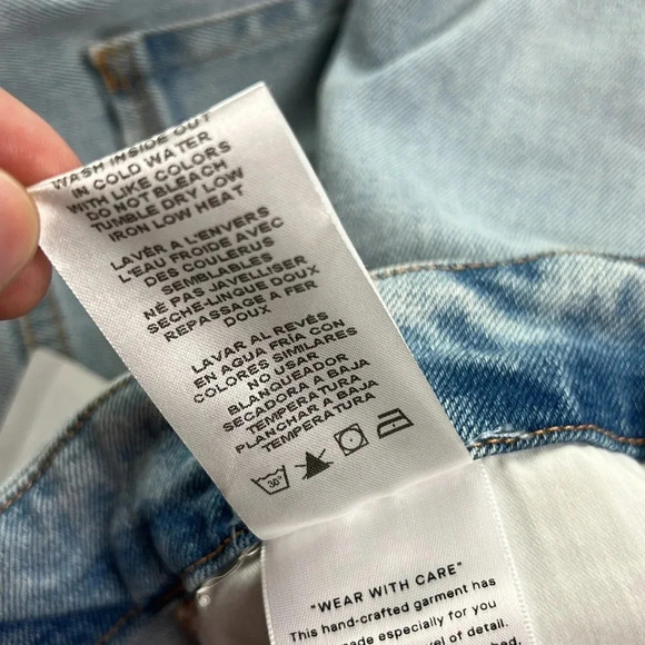 Good American Women’s 15 Good Curve Straight Leg  Destroyed Hem Jean - Picture 8 of 15